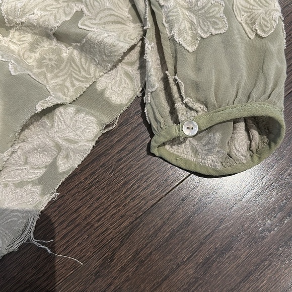 Wilfred green boho cropped tunic Medium - Picture 3 of 4